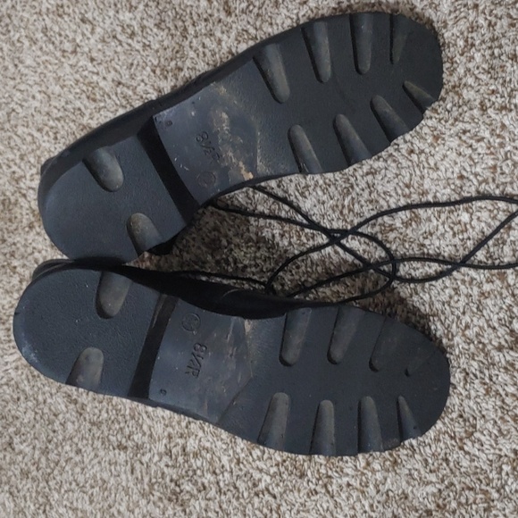 VTG Ro-Search Black Lace Up Combat Boots Men's Size 8.5 - Picture 4 of 5
